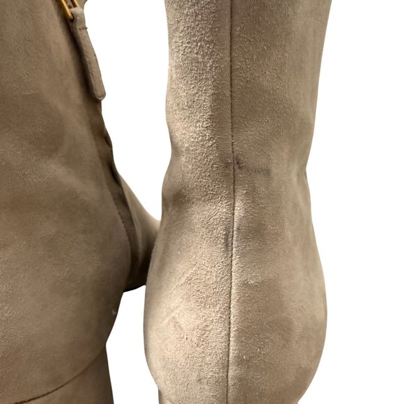 Tory Burch Brooke Storm Dust Taupe Suede Ankle Bootie MSRP $398 Womens Size 9 - Picture 6 of 9